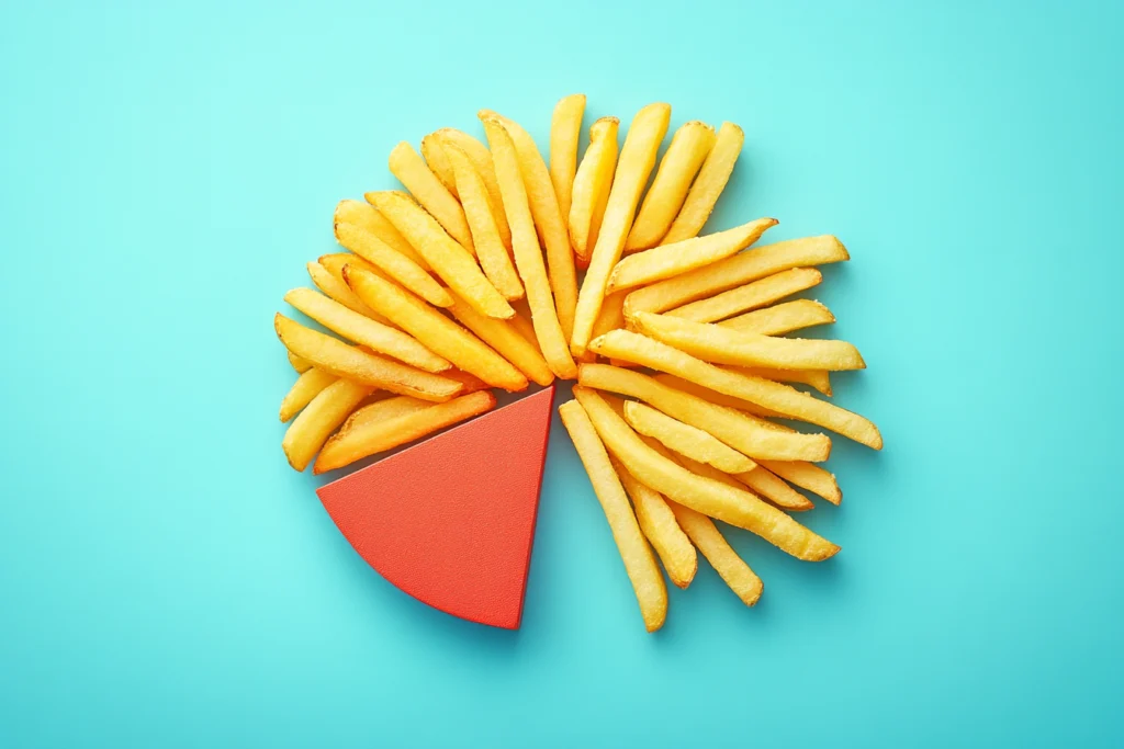 Cost breakdown infographic of French fry