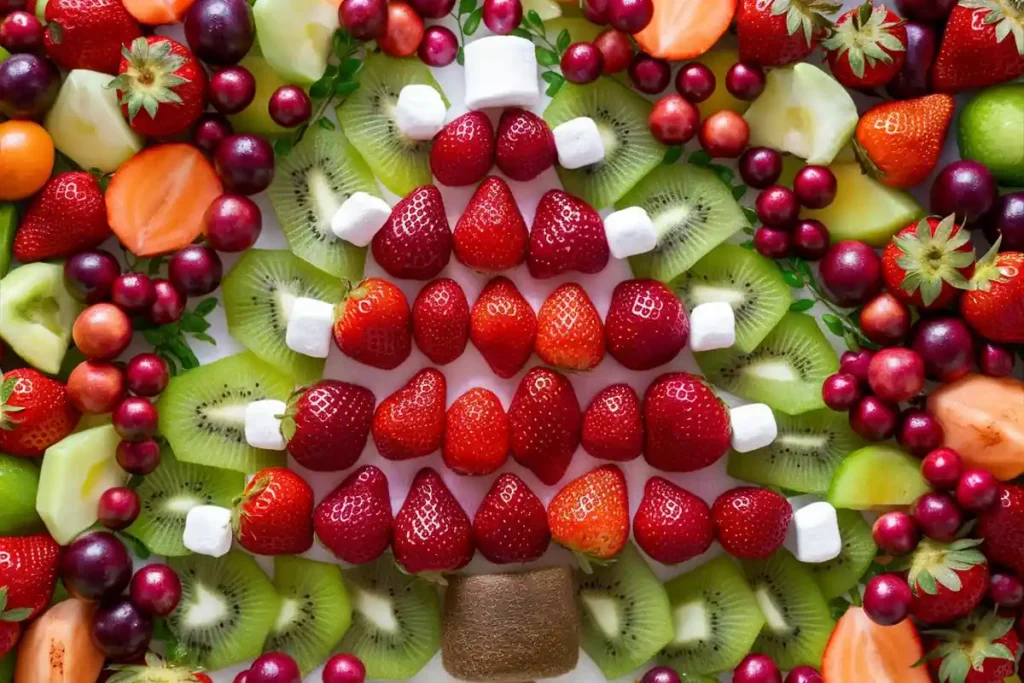 Festive fruit platter for the holidays