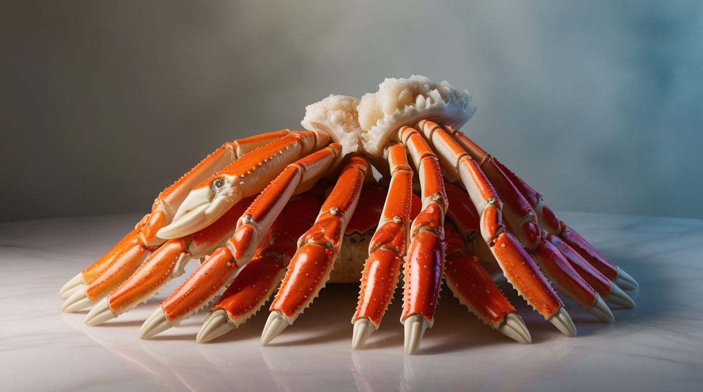 A platter of snow crab legs illustrating how many legs is 1 lb of snow crab legs?