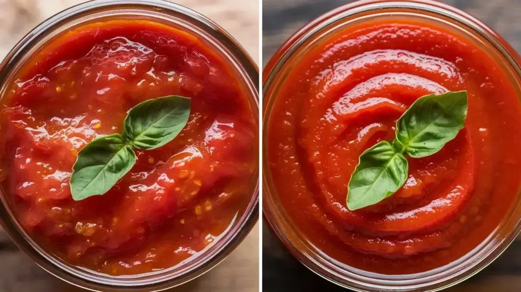 San Marzano vs. Regular Tomato Sauce Comparison.