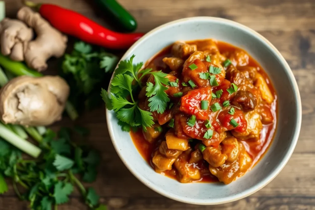 Deliciously cooked chitterlings served with traditional sides.