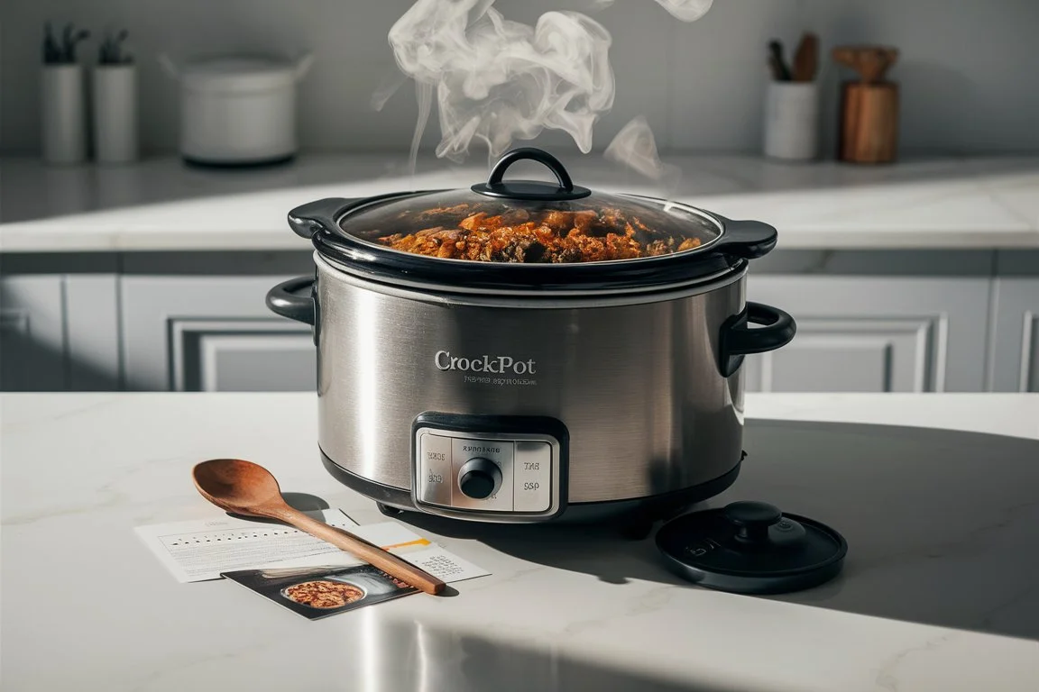 What’s the difference between a crockpot and a slow cooker appliance on a kitchen counter.