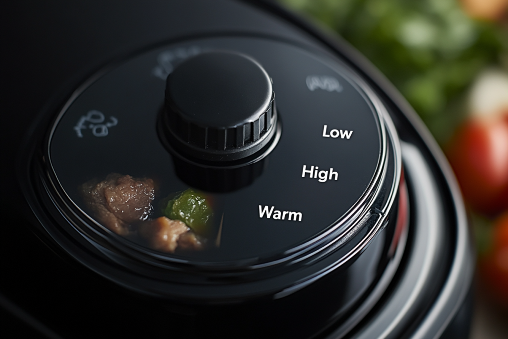 Slow Cooker Dial, Settings, Low Heat, High Heat