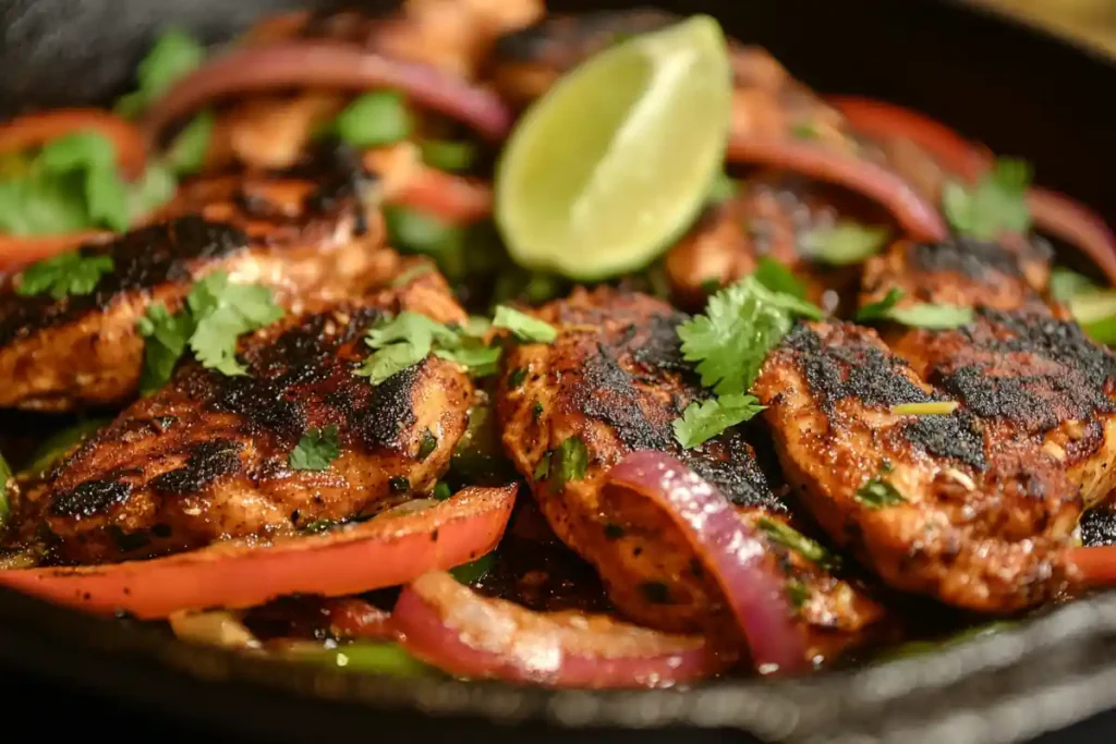 Chicken fajitas after using marinade.