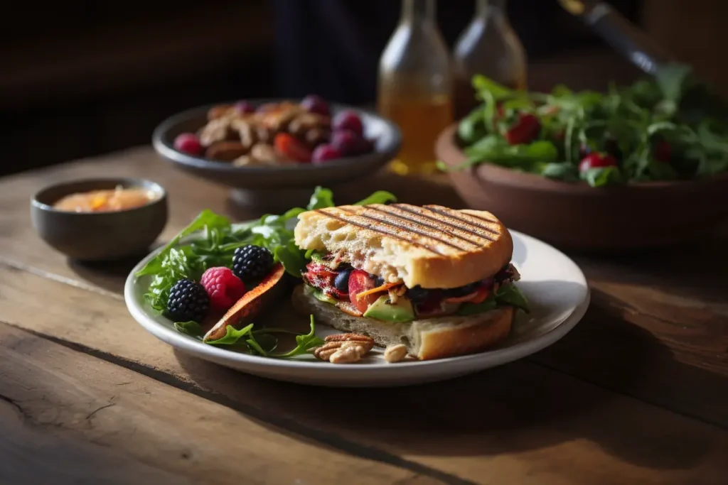 Are panini breads healthy? Balanced meal with whole grain panini